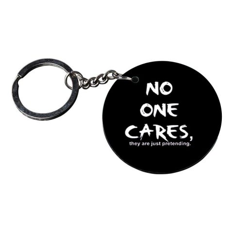 Crafty Worth | keychain with quotes for girls | keychain accessories customized keychain with photo Printed Wooden Keychain| Circle Shape Set of 2 keyrings 2×2 inch - alternate view