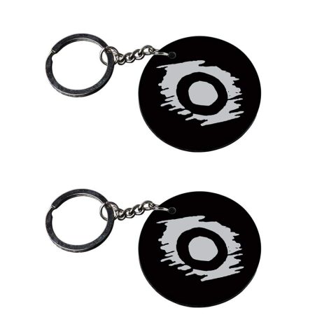 Crafty Worth | Alphabet O keychain | keychain making kit customized keychain with photo Printed Wooden Keychain| Circle Shape Set of 2 keyrings 2×2 inch