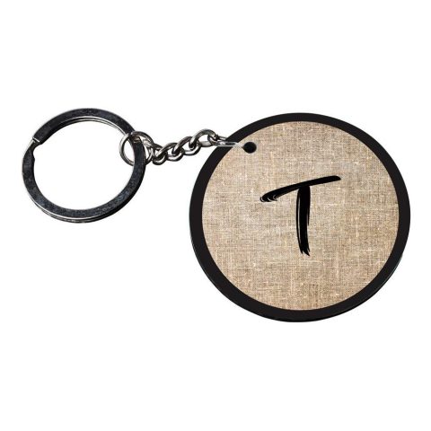 Crafty Worth | Alphabet T keychain | keychain 6 in 1 customized keychain with photo Printed Wooden Keychain| Circle Shape Set of 2 keyrings 2×2 inch - alternate view