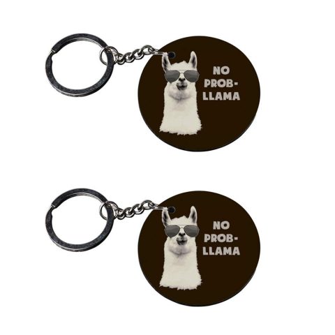 Crafty Worth | key chain for girls under 50 | keychain for 10 rupees customized keychain with photo Printed Wooden Keychain| Circle Shape Set of 2 keyrings 2×2 inch