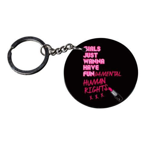 Crafty Worth | funny quote keychain | keychain for ntorq Printed Wooden Keychains | Circle Shape Set of 2 keyrings 2×2 inch - alternate view