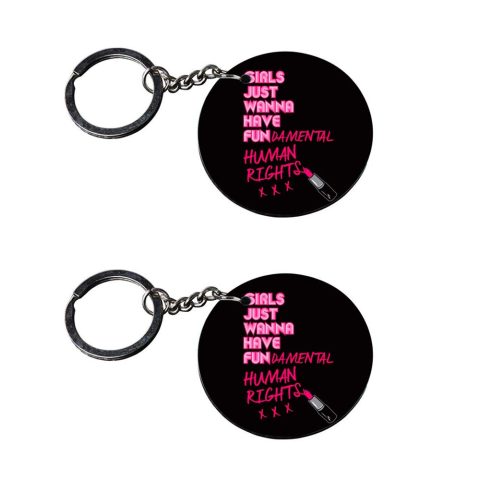 Crafty Worth | funny quote keychain | keychain for ntorq Printed Wooden Keychains | Circle Shape Set of 2 keyrings 2×2 inch