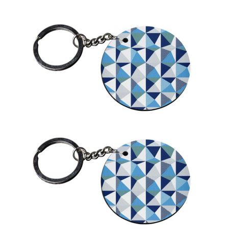 Crafty Worth | keychain for girls | keychain axe Printed Wooden Keychains | Circle Shape Set of 2 keyrings 2×2 inch - alternate view