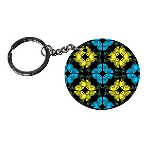 Crafty Worth | texture keychain | keychain and lighter Printed Wooden Keychains | Circle Shape Set of 2 keyrings 2×2 inch - alternate view