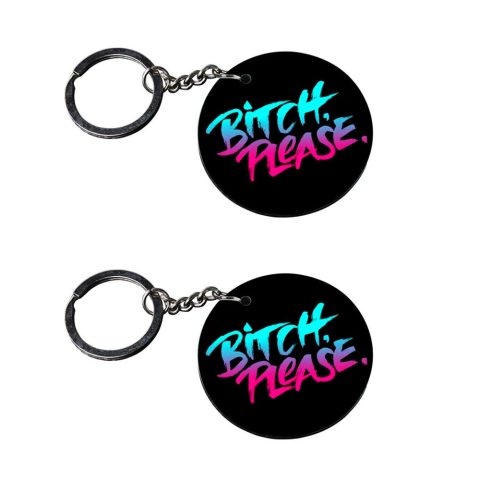 Crafty Worth | keychain for girls | keychain infinity gauntlet Printed Wooden Keychains | Circle Shape Set of 2 keyrings 2×2 inch