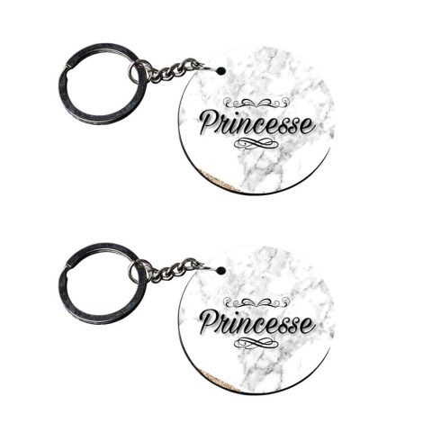 Crafty Worth | keychain for girls under 100 | keychain holder for home stylish Printed Wooden Keychains | Circle Shape Set of 2 keyrings 2×2 inch