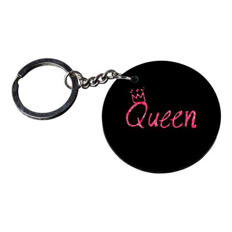 Crafty Worth | keychain for girls below 100 | keychain god Printed Wooden Keychains | Circle Shape Set of 2 keyrings 2×2 inch - alternate view