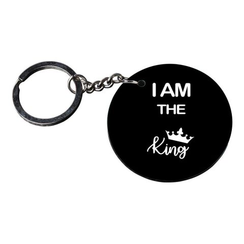 Crafty Worth | king keychains for boys | keychain krishna Printed Wooden Keychains | Circle Shape Set of 2 keyrings 2×2 inch - alternate view
