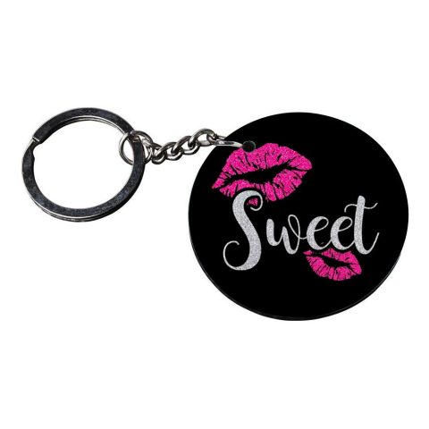 Crafty Worth | key chain for girls cheap | keychain keychain Printed Wooden Keychains | Circle Shape Set of 2 keyrings 2×2 inch - alternate view