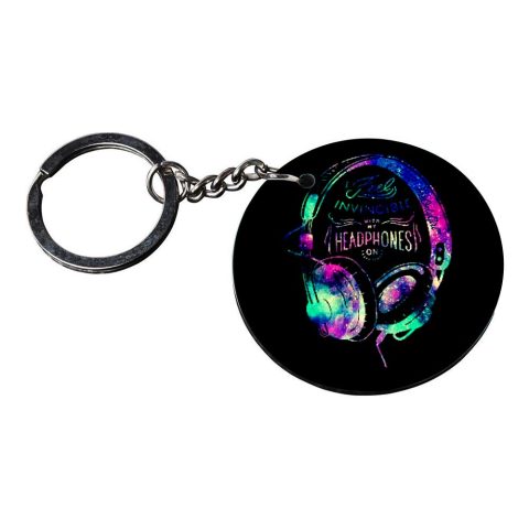 Crafty Worth | music symbol keychain | keychain light Printed Wooden Keychains | Circle Shape Set of 2 keyrings 2×2 inch - alternate view