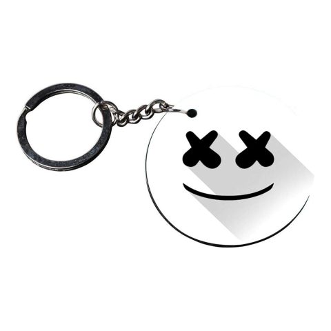 Crafty Worth | marshmallow keychain | keychain lighter for cigarettes fancy Printed Wooden Keychains | Circle Shape Set of 2 keyrings 2×2 inch - alternate view