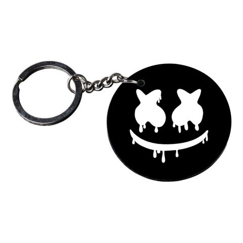 Crafty Worth | marshmallow keychain | keychain lanyard Printed Wooden Keychains | Circle Shape Set of 2 keyrings 2×2 inch - alternate view