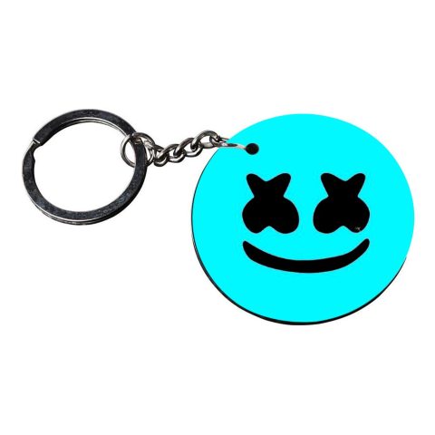 Crafty Worth | marshmallow keychain | keychain name tag Printed Wooden Keychains | Circle Shape Set of 2 keyrings 2×2 inch - alternate view