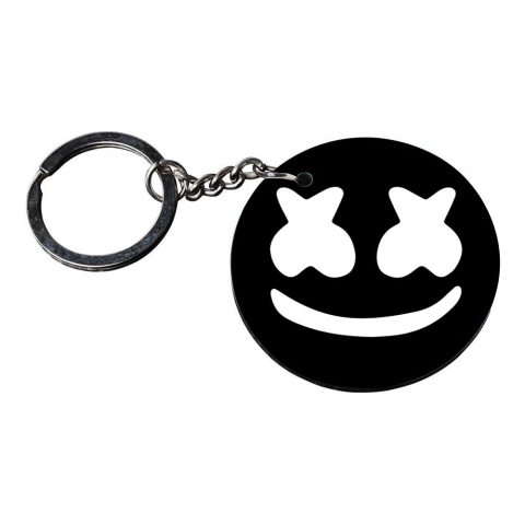 Crafty Worth | marshmallow X X Smilykeychain | keychain nifes Printed Wooden Keychains | Circle Shape Set of 2 keyrings 2×2 inch - alternate view