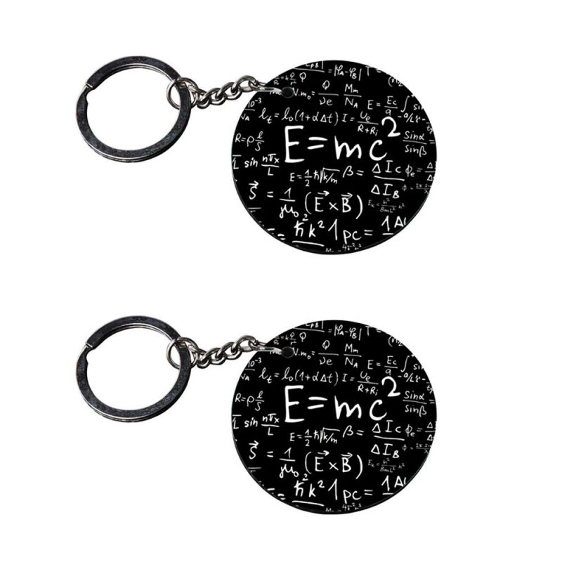 Crafty Worth | back to school keychain | keychain purse Printed Wooden Keychains | Circle Shape Set of 2 keyrings 2x2 inch