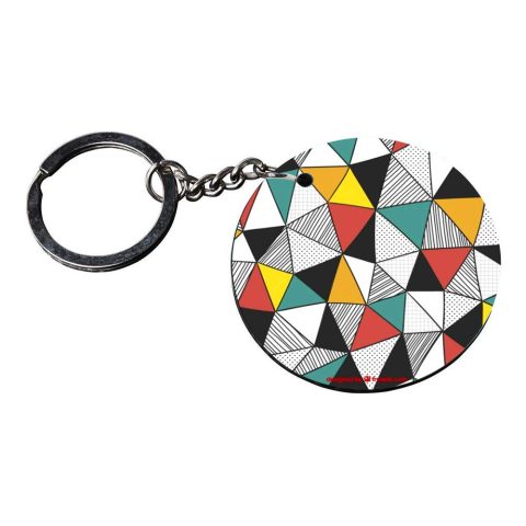 Crafty Worth | texture keychain | keychain thanos Printed Wooden Keychains | Circle Shape Set of 2 keyrings 2×2 inch - alternate view