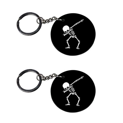 Crafty Worth | panda keychains for boys | keychain with photo Printed Wooden Keychains | Circle Shape Set of 2 keyrings 2×2 inch