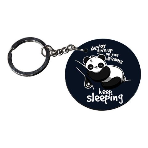 Crafty Worth | panda keychains cute | p keychain dalluchi Printed Wooden Keychains | Circle Shape Set of 2 keyrings 2×2 inch - alternate view