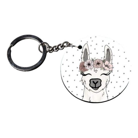 Crafty Worth | key chain for girls under 50 | keychain for car hyundai Printed Wooden Keychains | Circle Shape Set of 2 keyrings 2×2 inch - alternate view