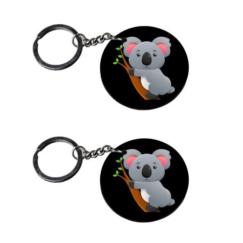 Crafty Worth | pug dog keychain | keychain for husband Printed Wooden Keychains | Circle Shape Set of 2 keyrings 2×2 inch