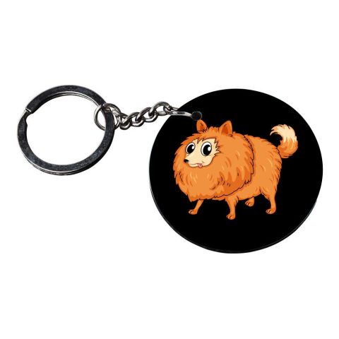 Crafty Worth | pug dog keychain | keychain for riders Printed Wooden Keychains | Circle Shape Set of 2 keyrings 2×2 inch