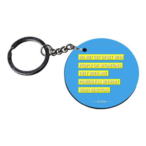 Crafty Worth | quotes keychain for love | keychain for teens Printed Wooden Keychains | Circle Shape Set of 2 keyrings 2×2 inch - alternate view