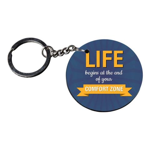 Crafty Worth | love quotes keychain | keychain for usb Printed Wooden Keychains | Circle Shape Set of 2 keyrings 2×2 inch - alternate view