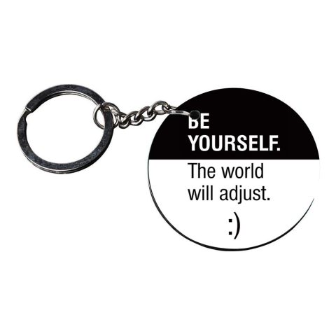 Crafty Worth | quotes keychain for love | keychain for women stylish Printed Wooden Keychains | Circle Shape Set of 2 keyrings 2×2 inch - alternate view