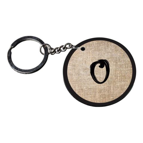Crafty Worth | Alphabet O keychain | g keychain Printed Wooden Keychains | Circle Shape Set of 2 keyrings 2×2 inch - alternate view