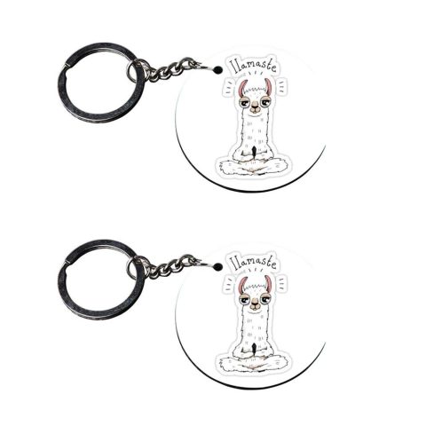 Crafty Worth | key chain for girls cute | keychain for volkswagen Printed Wooden Keychains | Circle Shape Set of 2 keyrings 2×2 inch