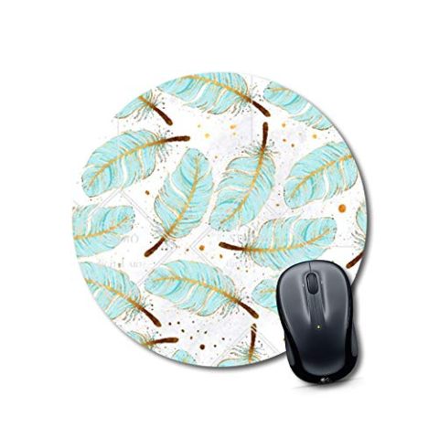 Crafty Worth mouse pad hard base feather texture Mouse pad Round Mouse Pad for Laptop/pc (9X9 Inches)