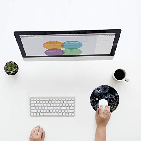 Crafty Worth mouse pad for gaming Mouse pad with texture Round Mouse Pad for Laptop/pc (9X9 Inches) - alternate view