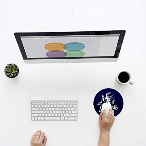 Crafty Worth mouse pad of round astronaut Mouse pad Round Mouse Pad for Laptop/pc (9X9 Inches) - alternate view