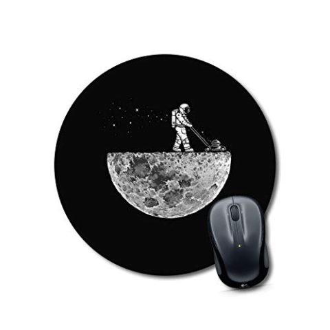 Crafty Worth mouse pad purple astronaut Mouse pad Round Mouse Pad for Laptop/pc (9X9 Inches)