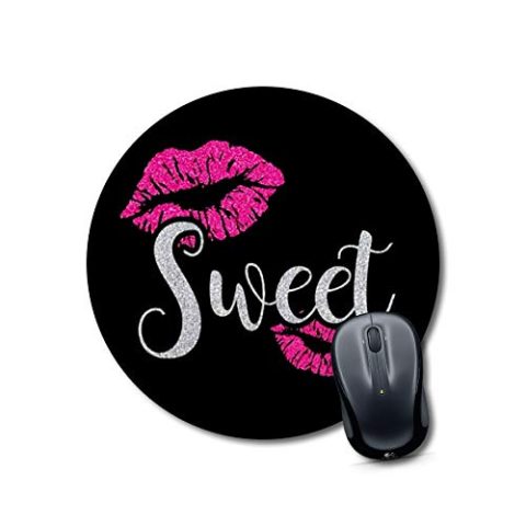 Crafty Worth mouse pad black Mouse pad for girls cheap Round Mouse Pad for Laptop/pc (9X9 Inches)
