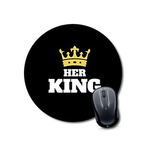 Crafty Worth mouse pad table size her king Mouse pad Round Mouse Pad for Laptop/pc (9X9 Inches)