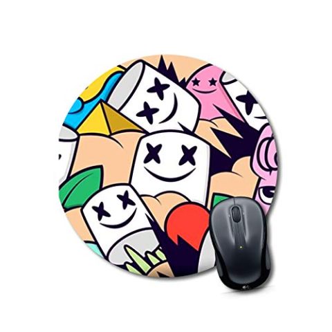 Crafty Worth mouse pad for gamingsupport X X smily marshmallow Mouse pad Round Mouse Pad for Laptop/pc (9X9 Inches)