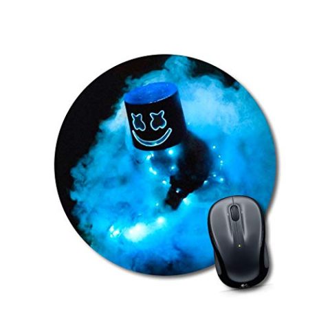 Crafty Worth mouse pad white X X smily marshmallow Mouse pad Round Mouse Pad for Laptop/pc (9X9 Inches)