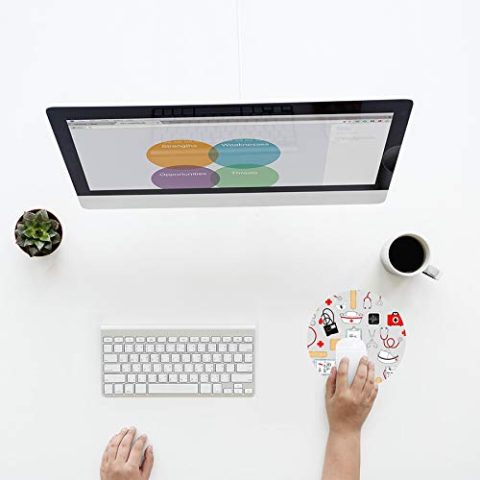 Crafty Worth mouse pad xxl black back to school Mouse pad Round Mouse Pad for Laptop/pc (9X9 Inches) - alternate view