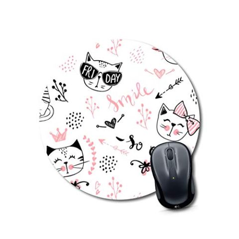 Crafty Worth mouse pad round c Mouse pads for girls Round Mouse Pad for Laptop/pc (9X9 Inches)