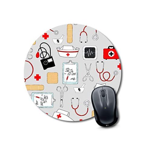 Crafty Worth c mouse pad back to school Mouse pad Round Mouse Pad for Laptop/pc (9X9 Inches)