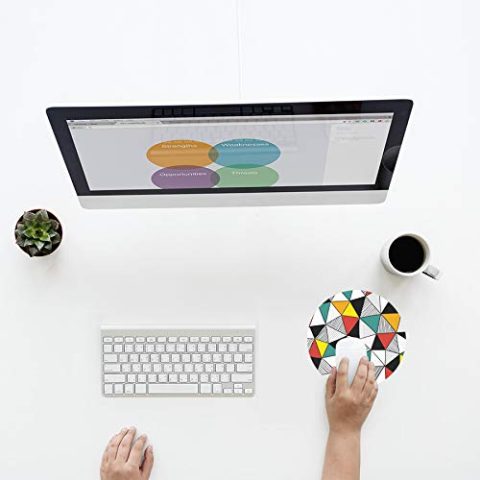 Crafty Worth l mouse pad gaming texture Mouse pad Round Mouse Pad for Laptop/pc (9X9 Inches) - alternate view