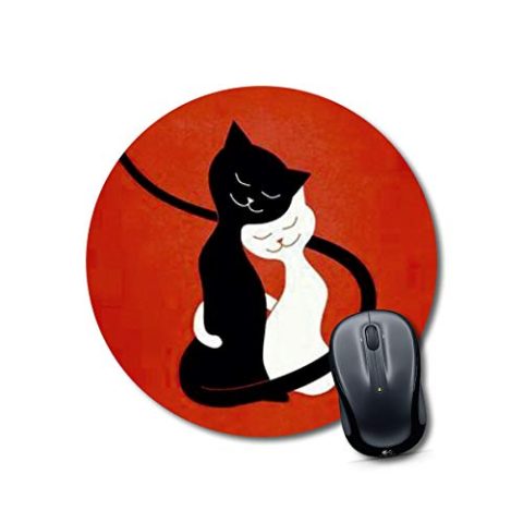 Crafty Worth mousepad for bro cat Mouse pad cute Round Mouse Pad for Laptop/pc (9X9 Inches)