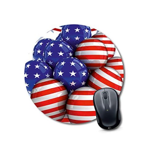 Crafty Worth mouse pad for desktop american flag Mouse pads Round Mouse Pad for Laptop/pc (9X9 Inches)