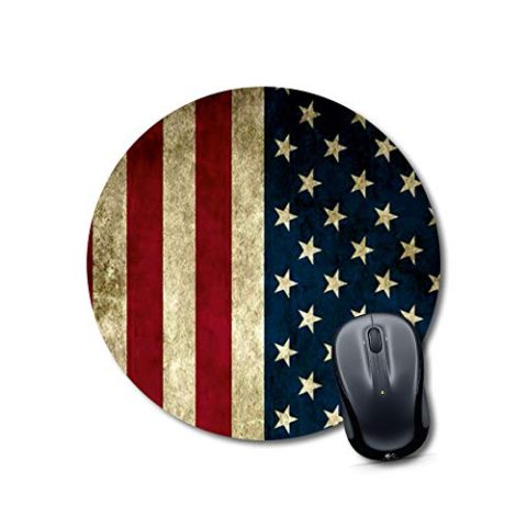 Crafty Worth mouse pad for desk american flag Mouse pads Round Mouse Pad for Laptop/pc (9X9 Inches)