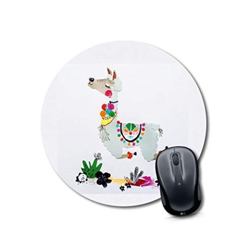 Crafty Worth mousepad for laptop wired llama Mouse pad for girls Round Mouse Pad for Laptop/pc (9X9 Inches) - alternate view