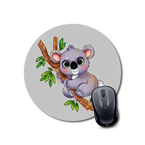 Crafty Worth mouse pad for mouse dog in basket Mouse pad Round Mouse Pad for Laptop/pc (9X9 Inches)