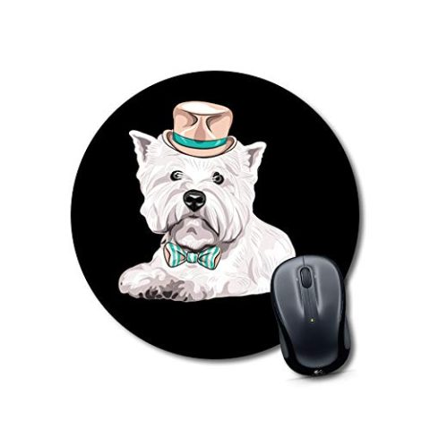 Crafty Worth mousepad for pc low pug dog Mouse pad Round Mouse Pad for Laptop/pc (9X9 Inches)