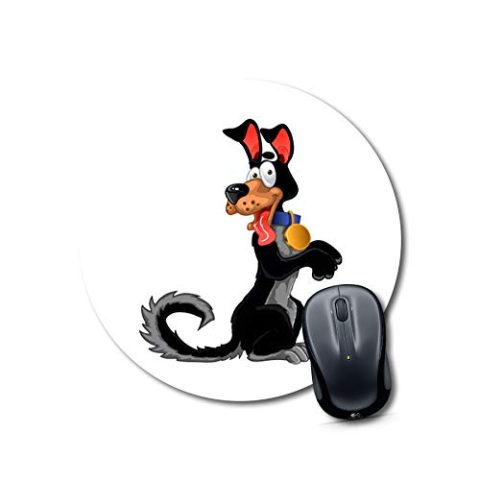 Crafty Worth mousepad for wireless mouse puppy dogs Mouse pad Round Mouse Pad for Laptop/pc (9X9 Inches) - alternate view