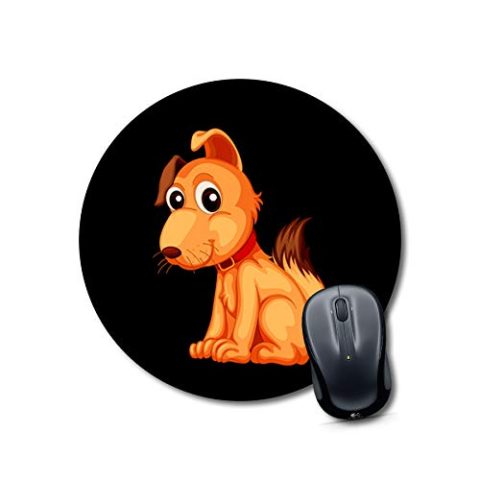 Crafty Worth mouse pad for desk Dog Mouse pad Round Mouse Pad for Laptop/pc (9X9 Inches)